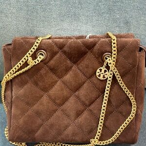 Tory Burch Willa Suede Small Zip Tote